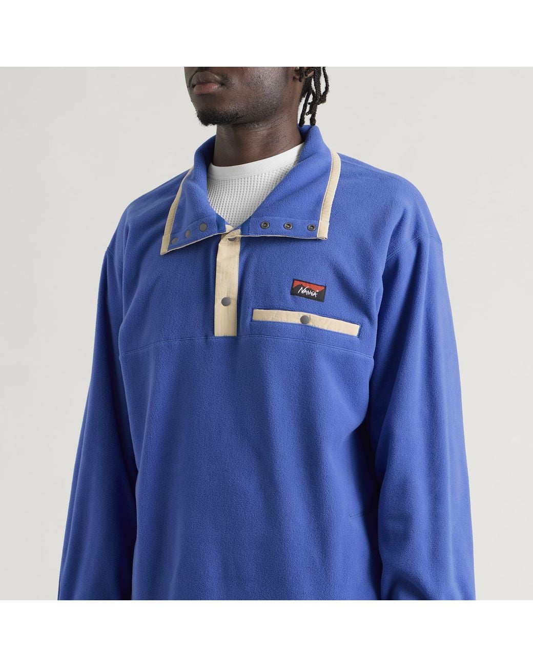 NANGA Blue Air Warm Fleece Pullover for men