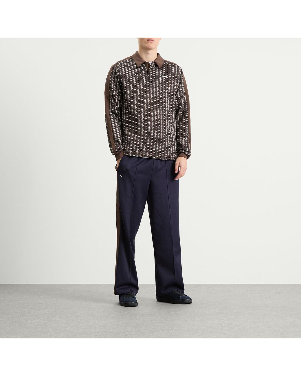 PUMA X Jjjjound T7 Long Sleeve Polo in Brown | Lyst