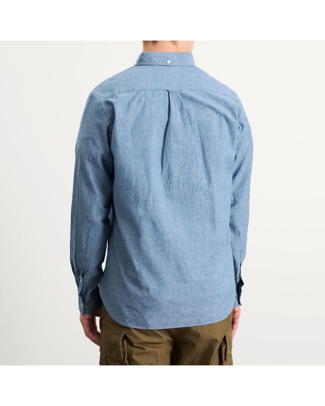 Beams Plus Blue Button Down Shirt for men