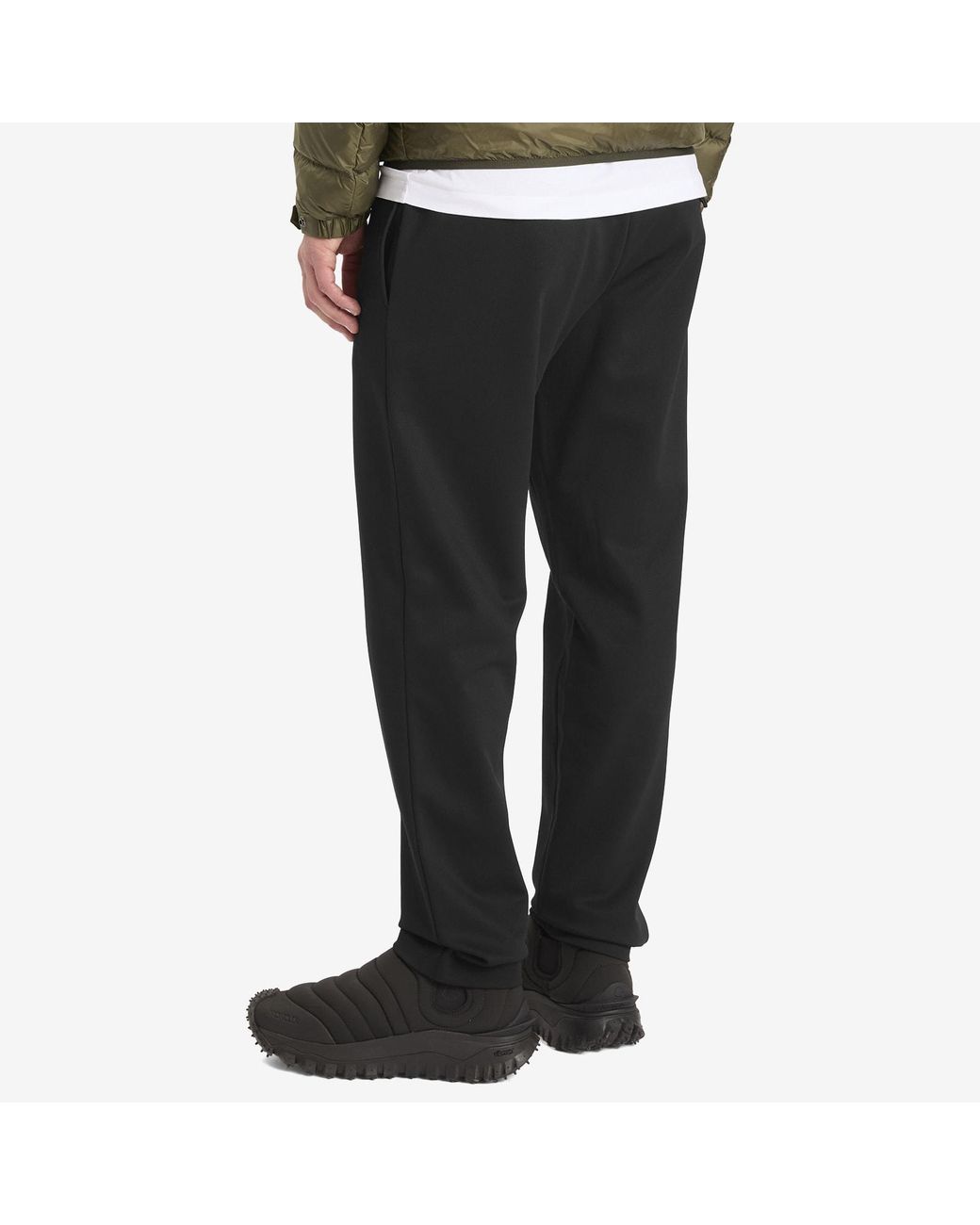 Moncler Black Nylon Stretch Trousers for men