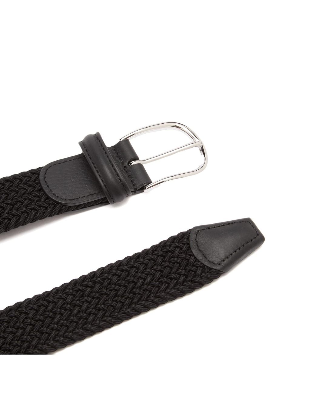 Andersons Black Elastic Woven Belt for men