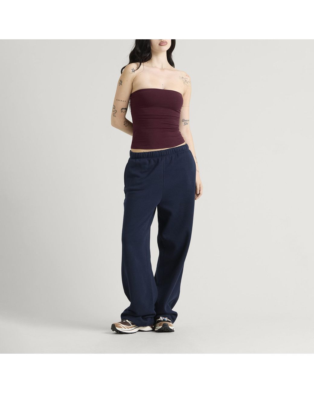 Skims Purple Cotton Jersey Tube Top