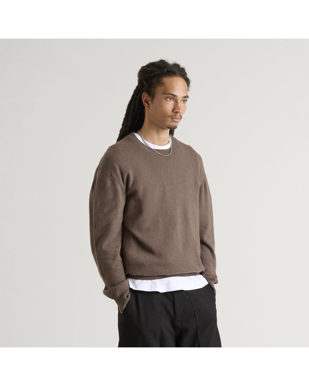 END. Brown Monogram Jumper for men