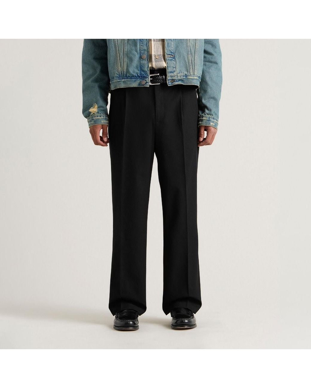 Daniel Simmons Black Essential Pleated Trousers for men