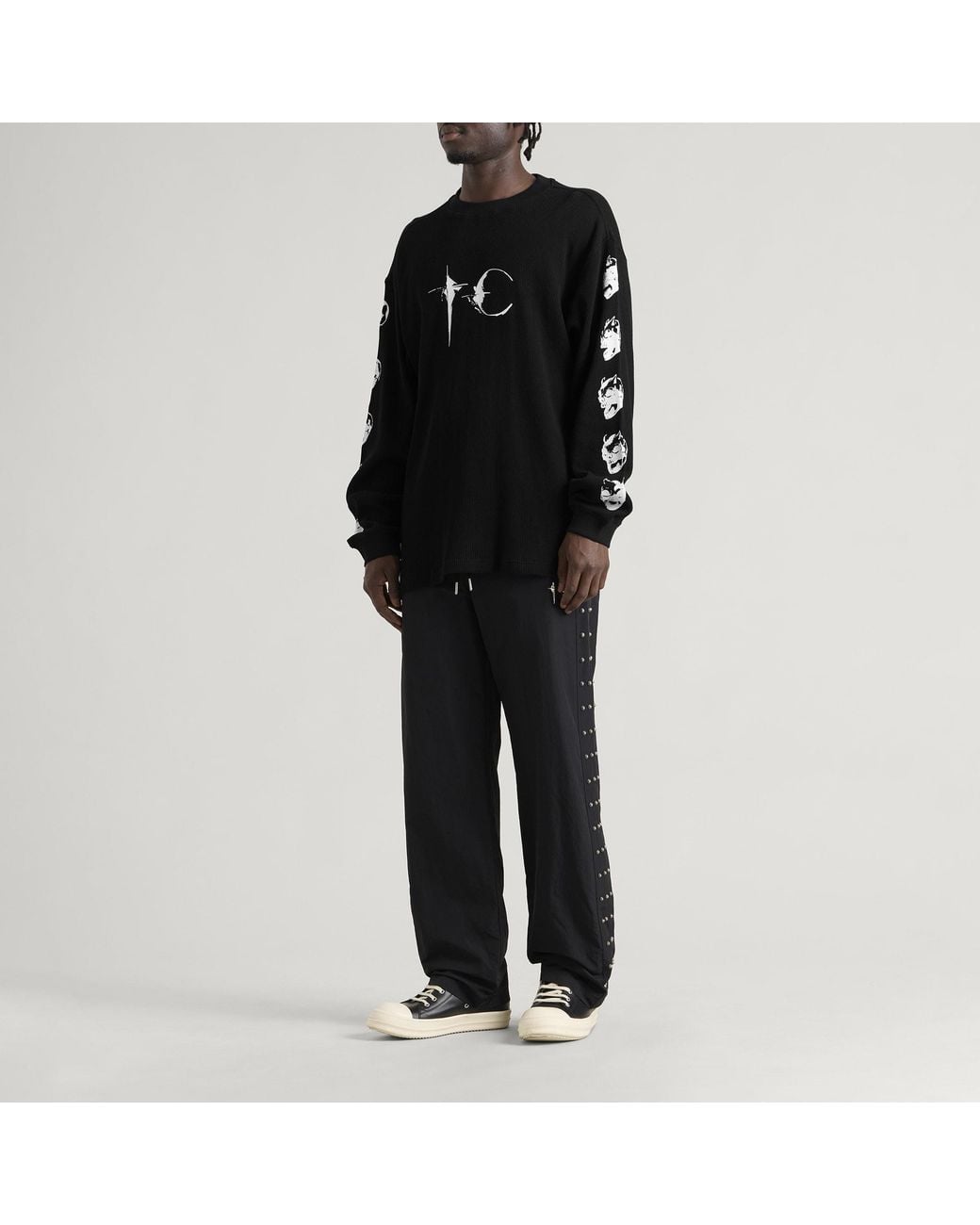 THUG CLUB Black Endless Long Sleeve Top for men