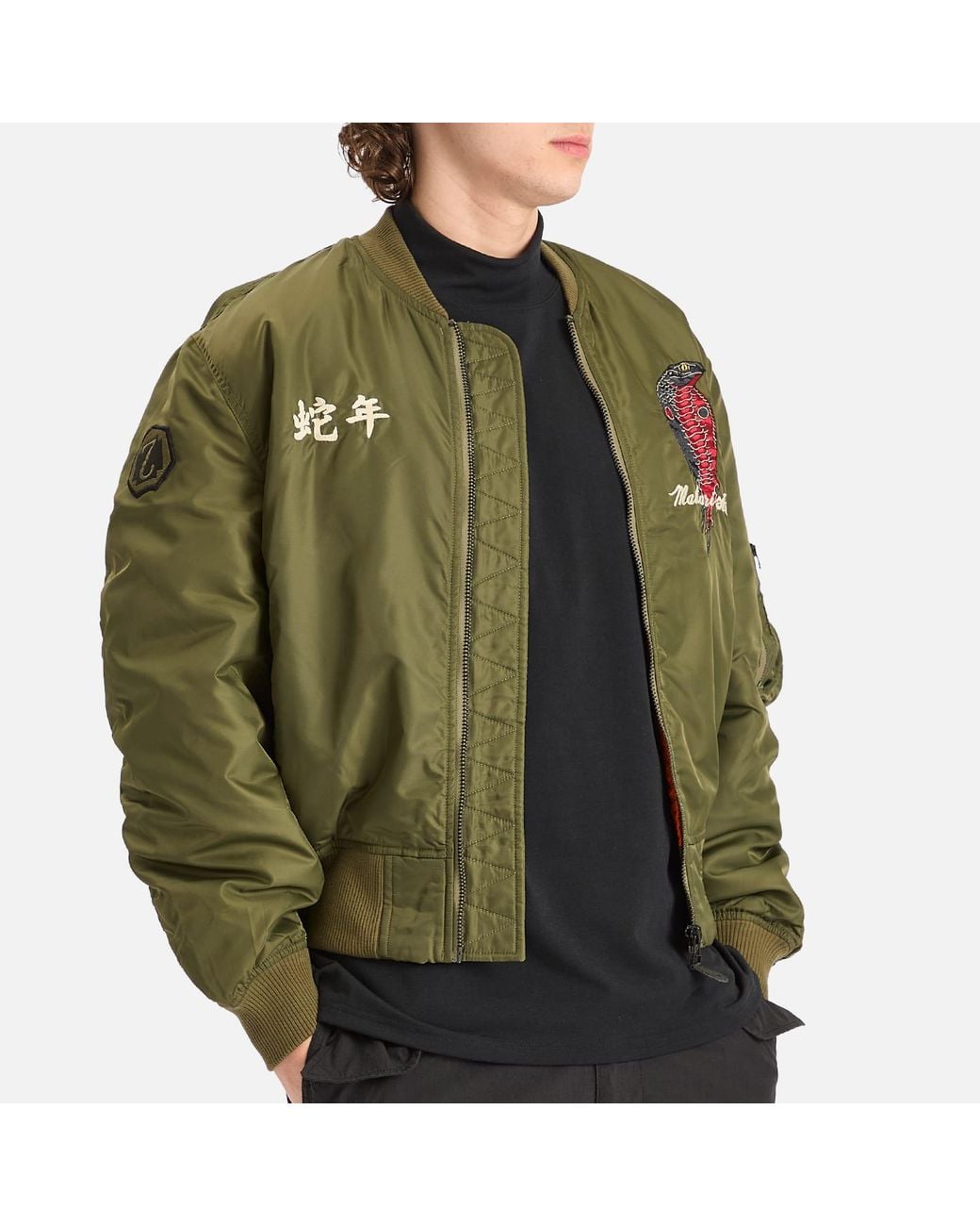 ジャケット・アウター MHI by MAHARISHI MA-1 Nylon Flight JKT Maharishi x Le Berlinois - Fitted MA-1 Flight Jacket - Black
