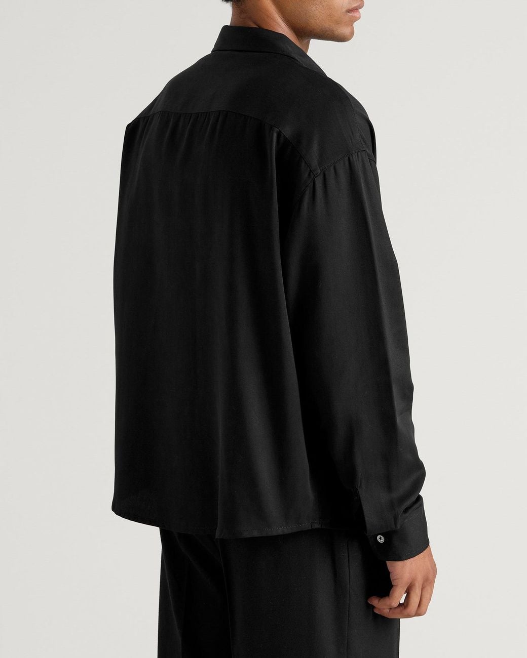 Danny Sizer Daniel Simmons Drape Shirt in Black for Men | Lyst