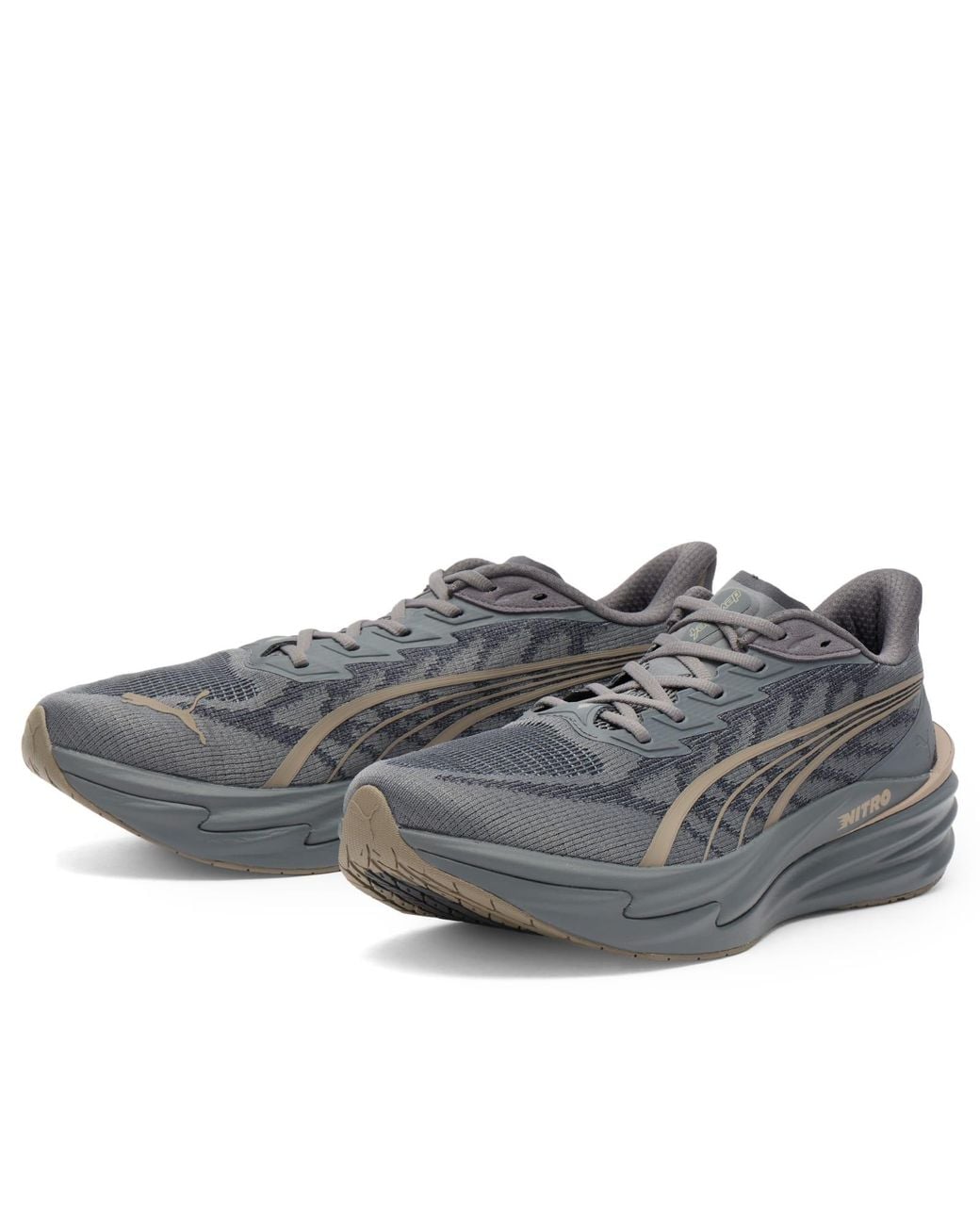 PUMA Gray Deviate Nitro 4 Sneaker for men