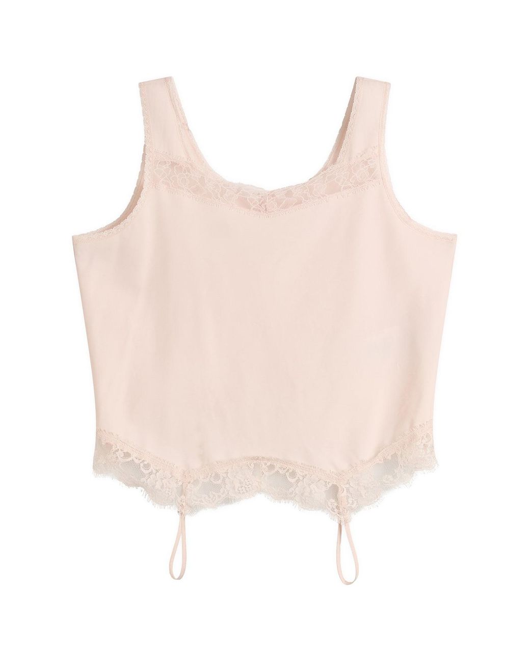 Maison Margiela Pink Mm6 Lace Cami Top