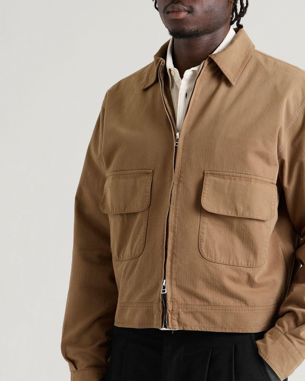 Carter Young Natural Herringbone Andover Jacket for men