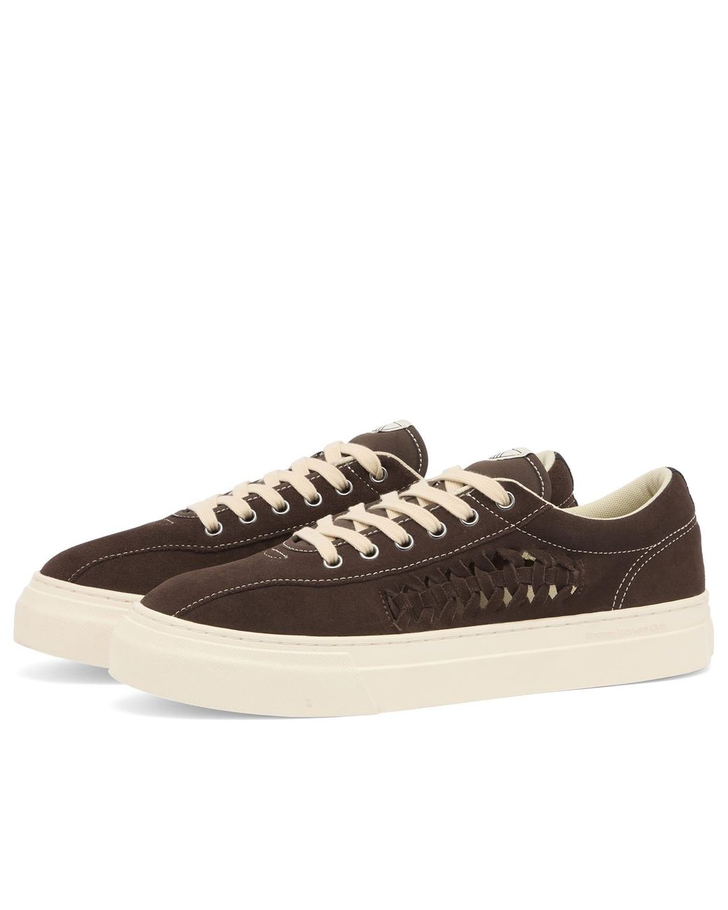 Stepney Workers Club Brown Dellow Woven Suede Sneaker for men