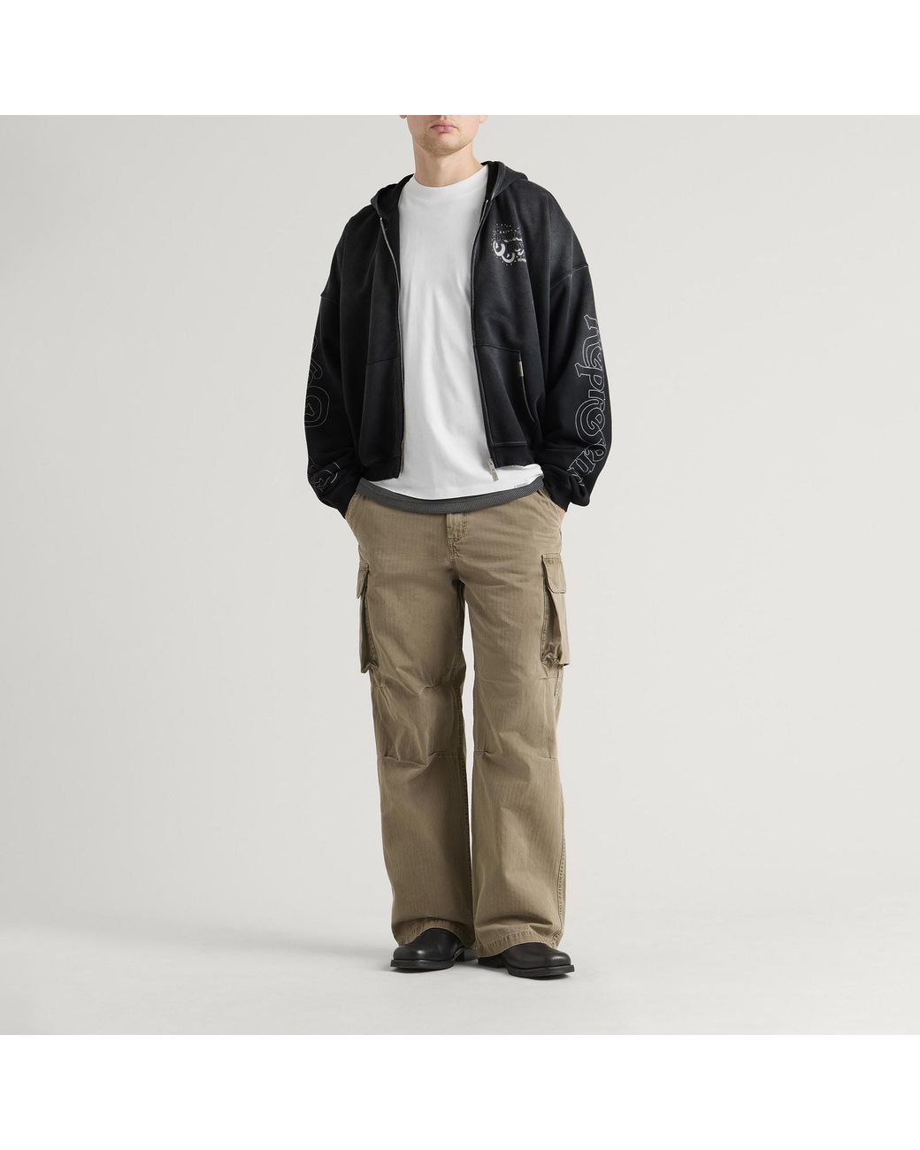 Represent Black Beach Boys Endless Summer Zip Through Hoodie for men