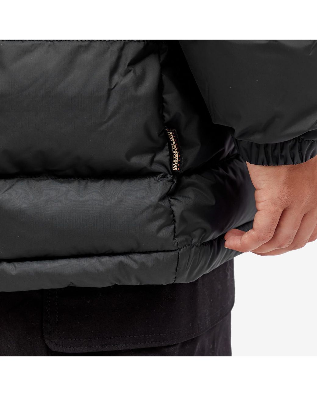 Napapijri Northfarer Puffer Pullover Jacket in Black | Lyst