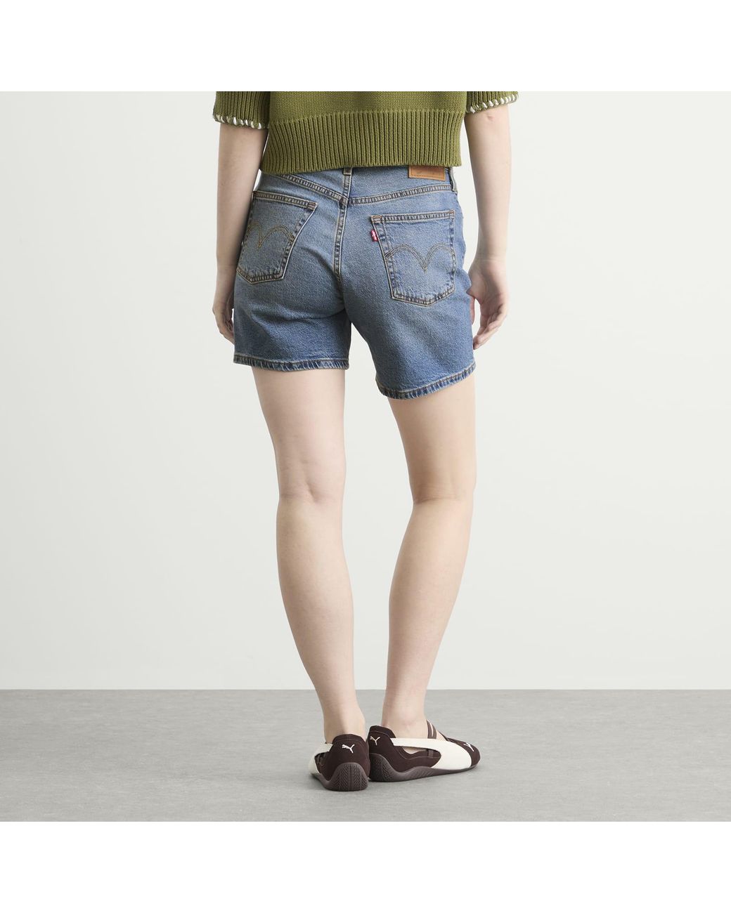 Levi's Blue 501 Mid Thigh Shorts