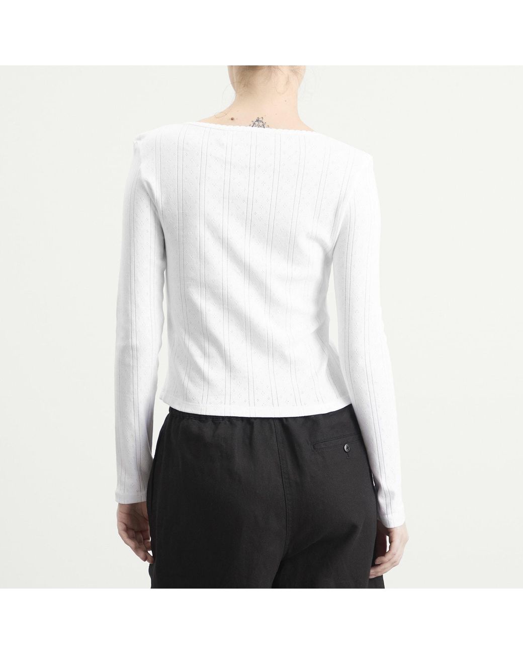 Rohe White Rohe Pointelle Cardigan