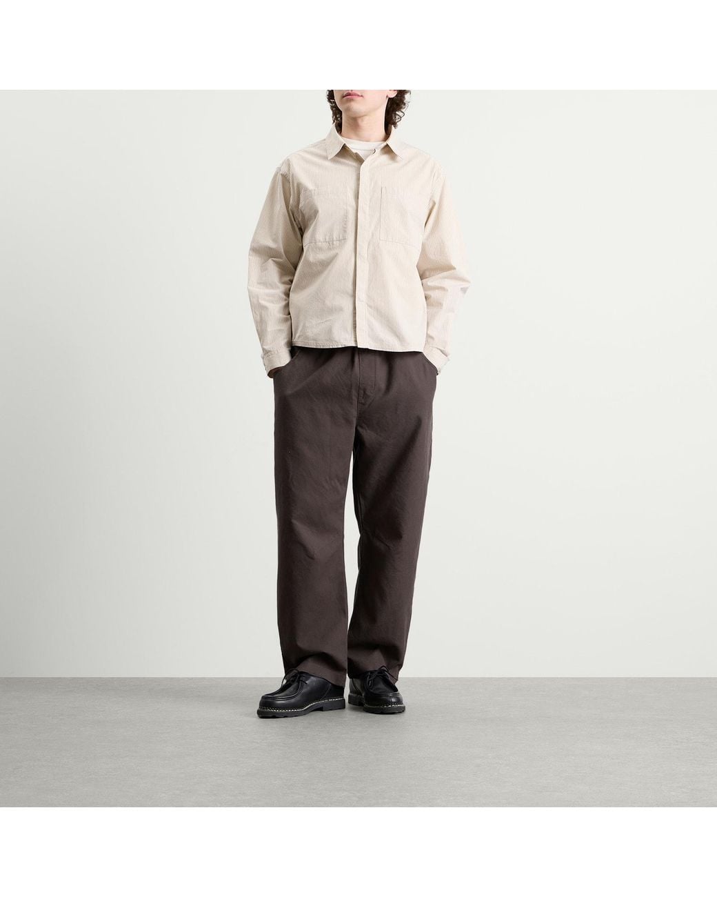 BOUND Natural Lordelo Stripe Longsleeve Shirt for men