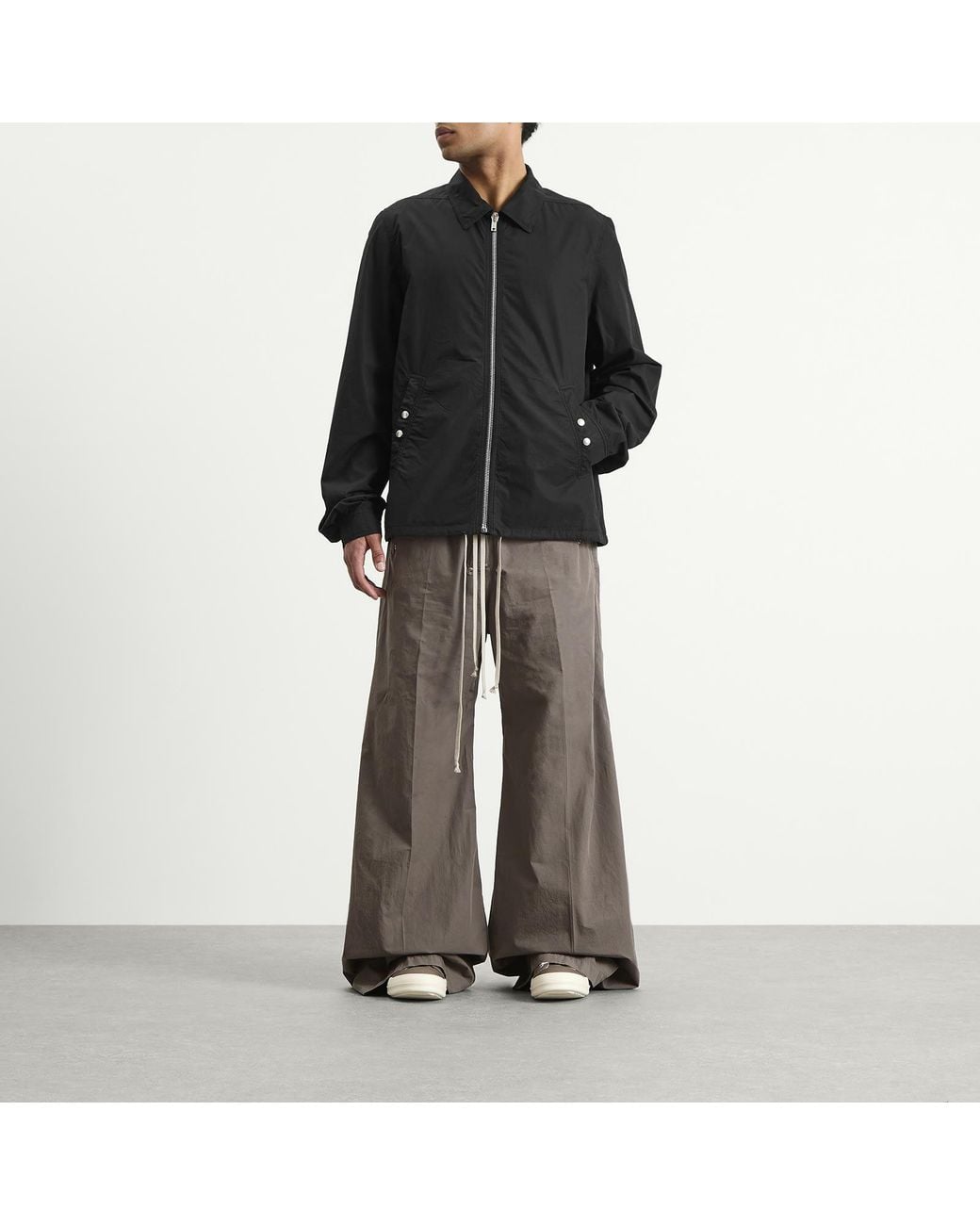 Rick Owens Black Zipfront Jacket for men