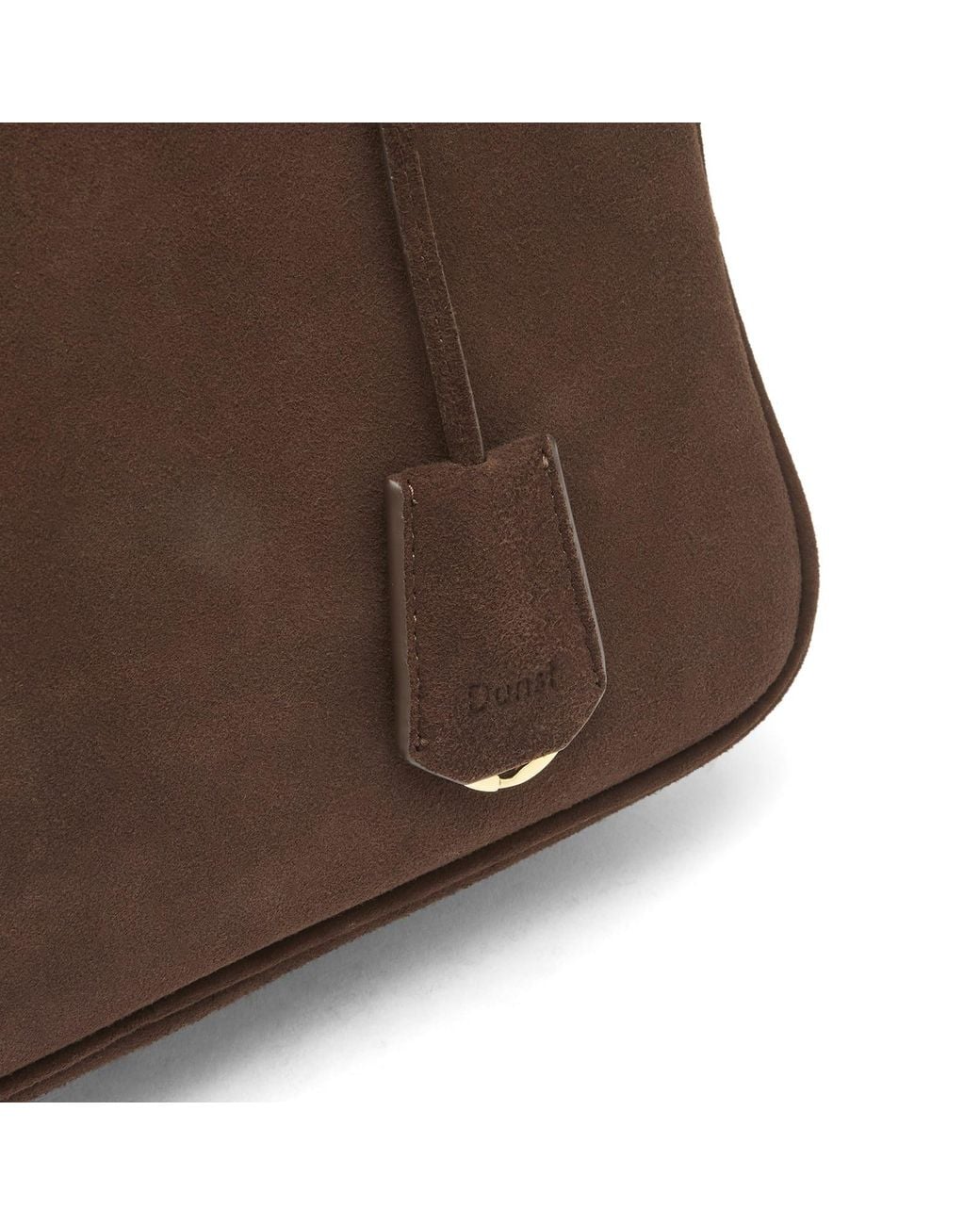 DUNST Brown Suede Shoulder Bag