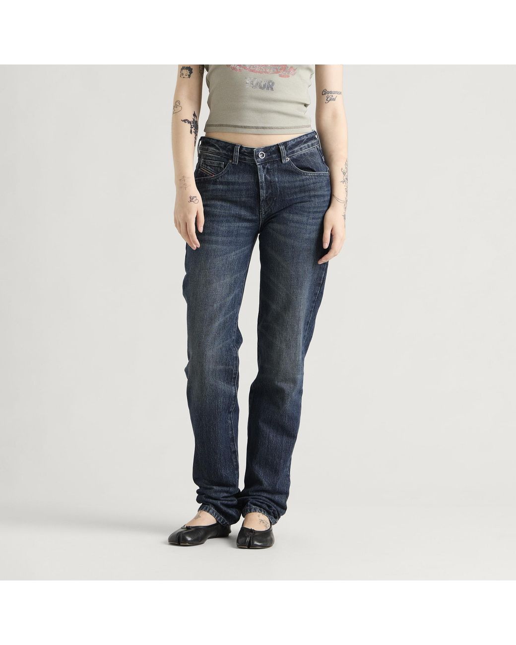 DIESEL Blue D-Liet Straight Leg Jeans