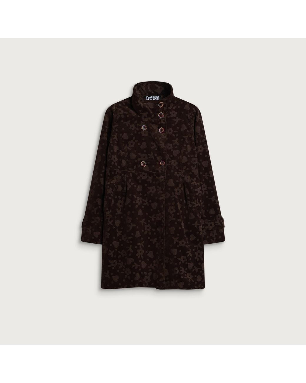 PAOLINA RUSSO Black Double Breasted Peacoat