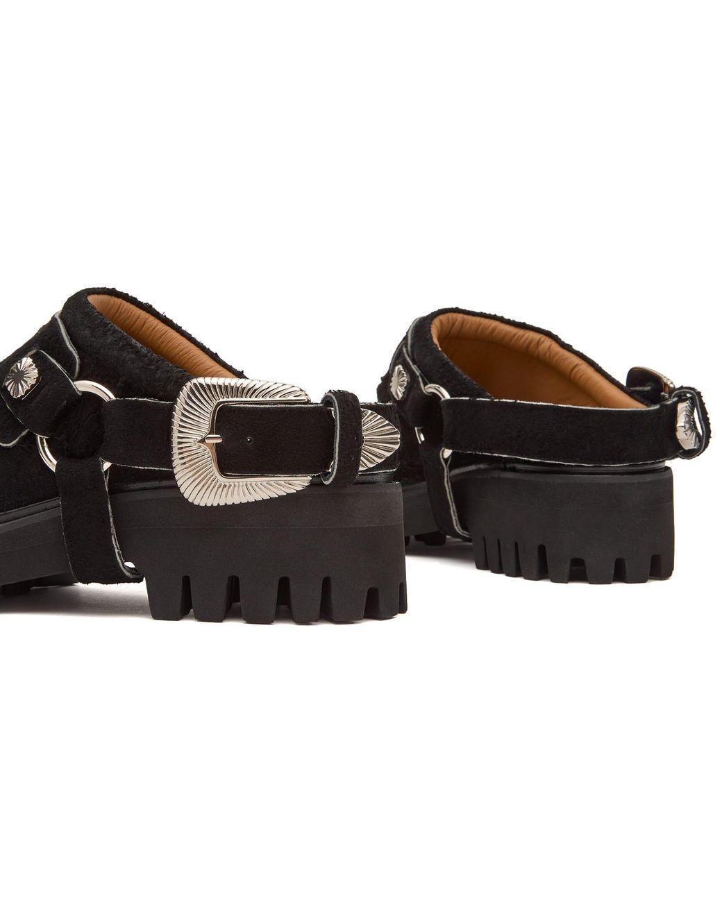 Toga Black Suede Chunky Shoes