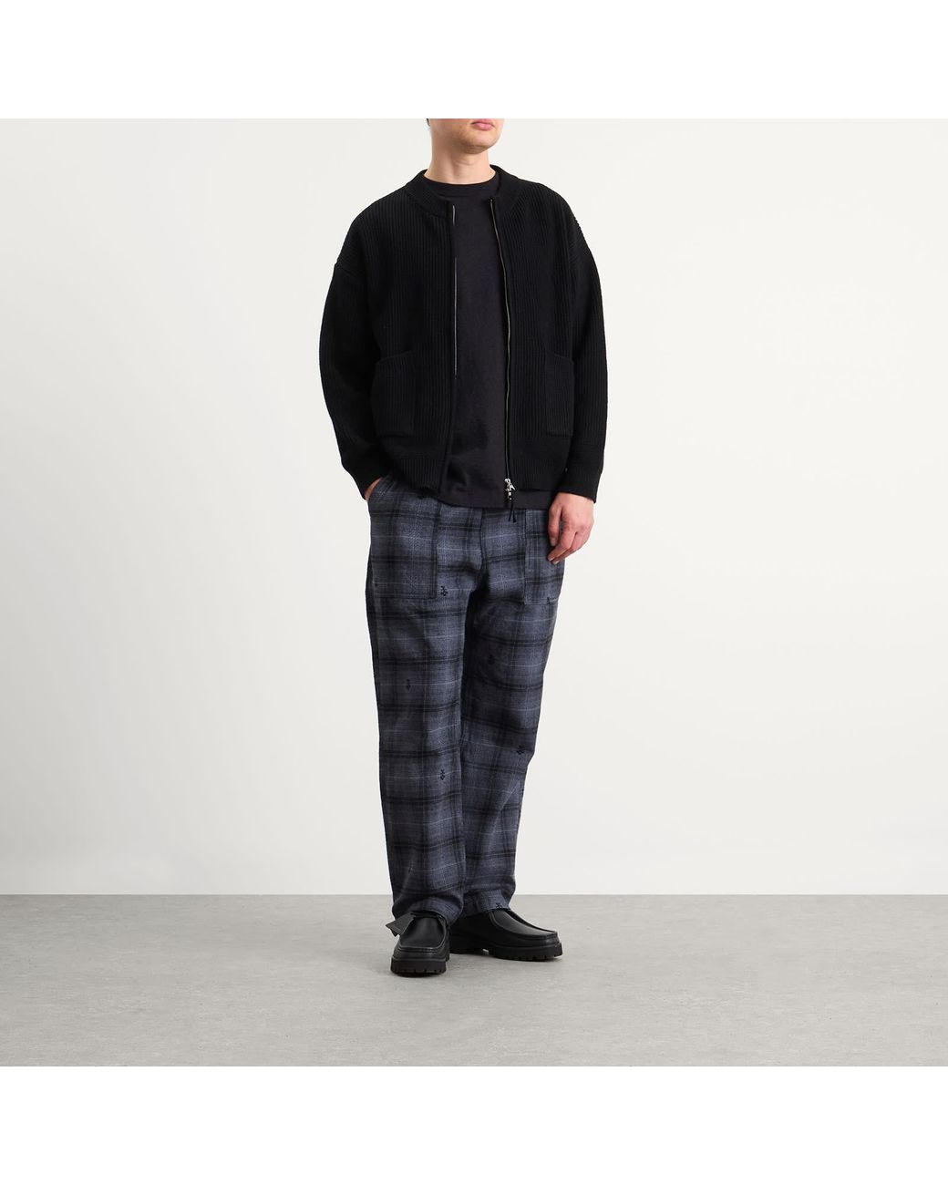Service Works Gray Thistle Plaid Chef Pants for men