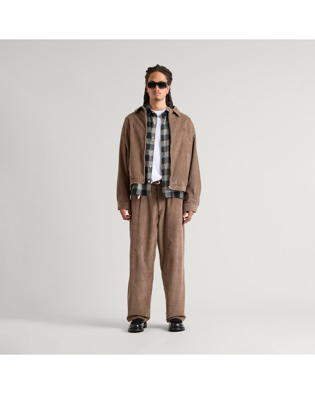END. Brown Cord Monogram Jacket for men