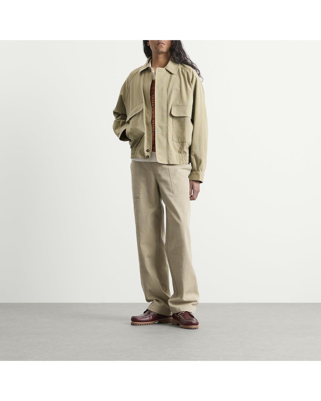 Drole de Monsieur Green Cotton Raglan Jacket for men