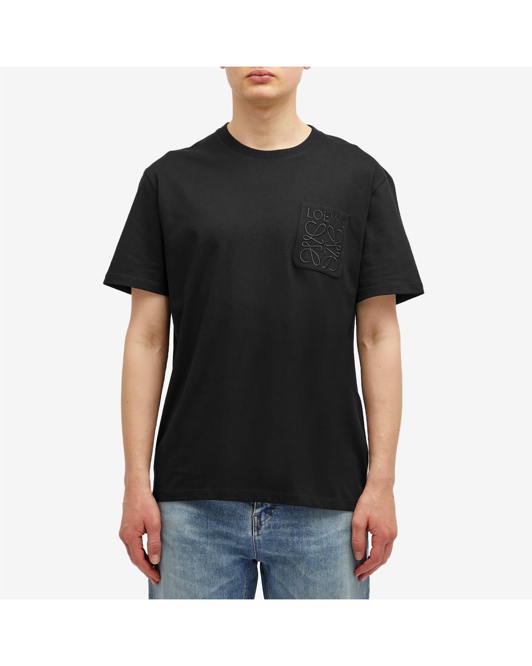 Loewe Anagram Pocket T-Shirt in Black for Men | Lyst Loewe Anagram Pocket T-Shirt in Black for Men | Lyst