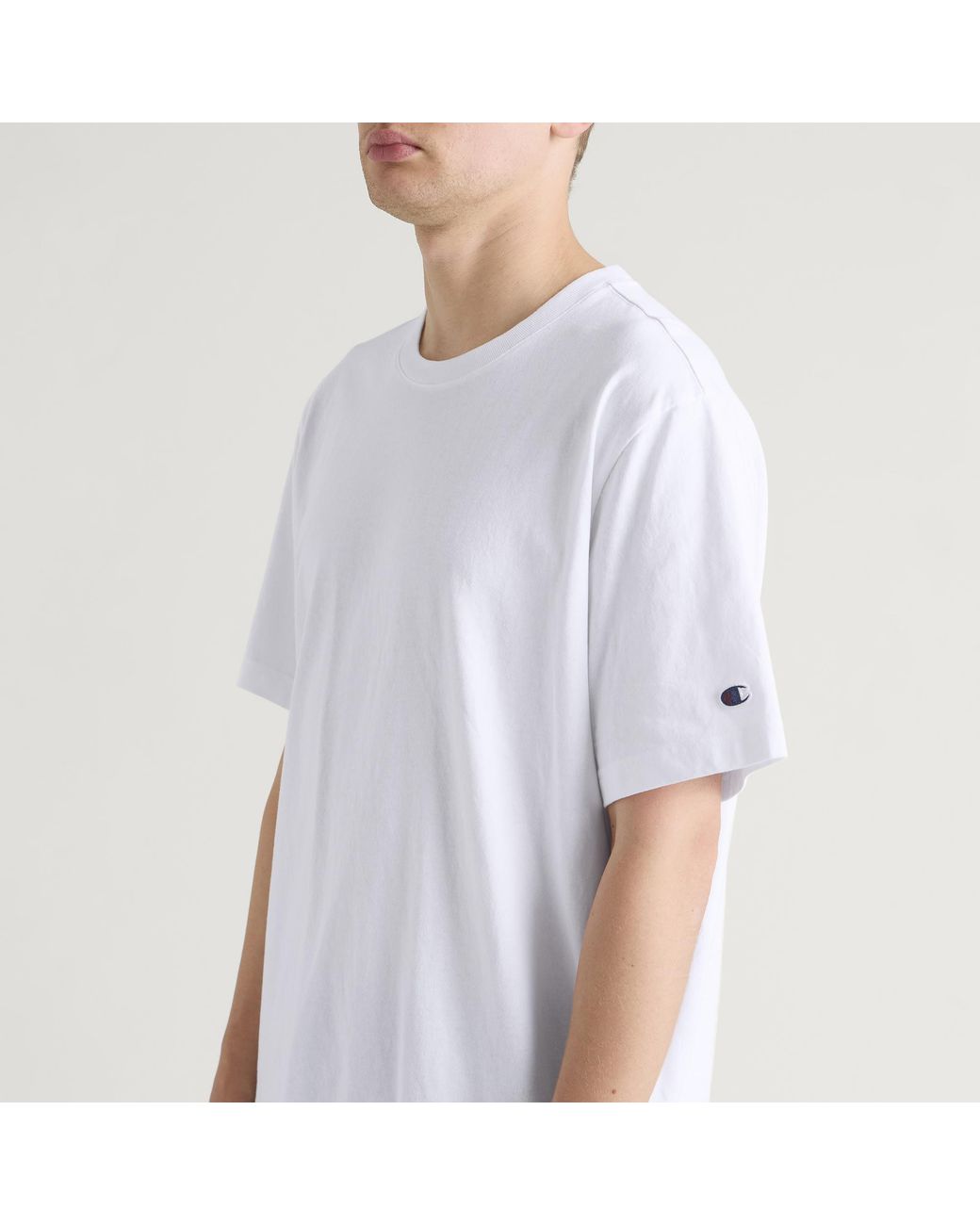 Champion White Reverse Weave Relaxed T-Shirt for men