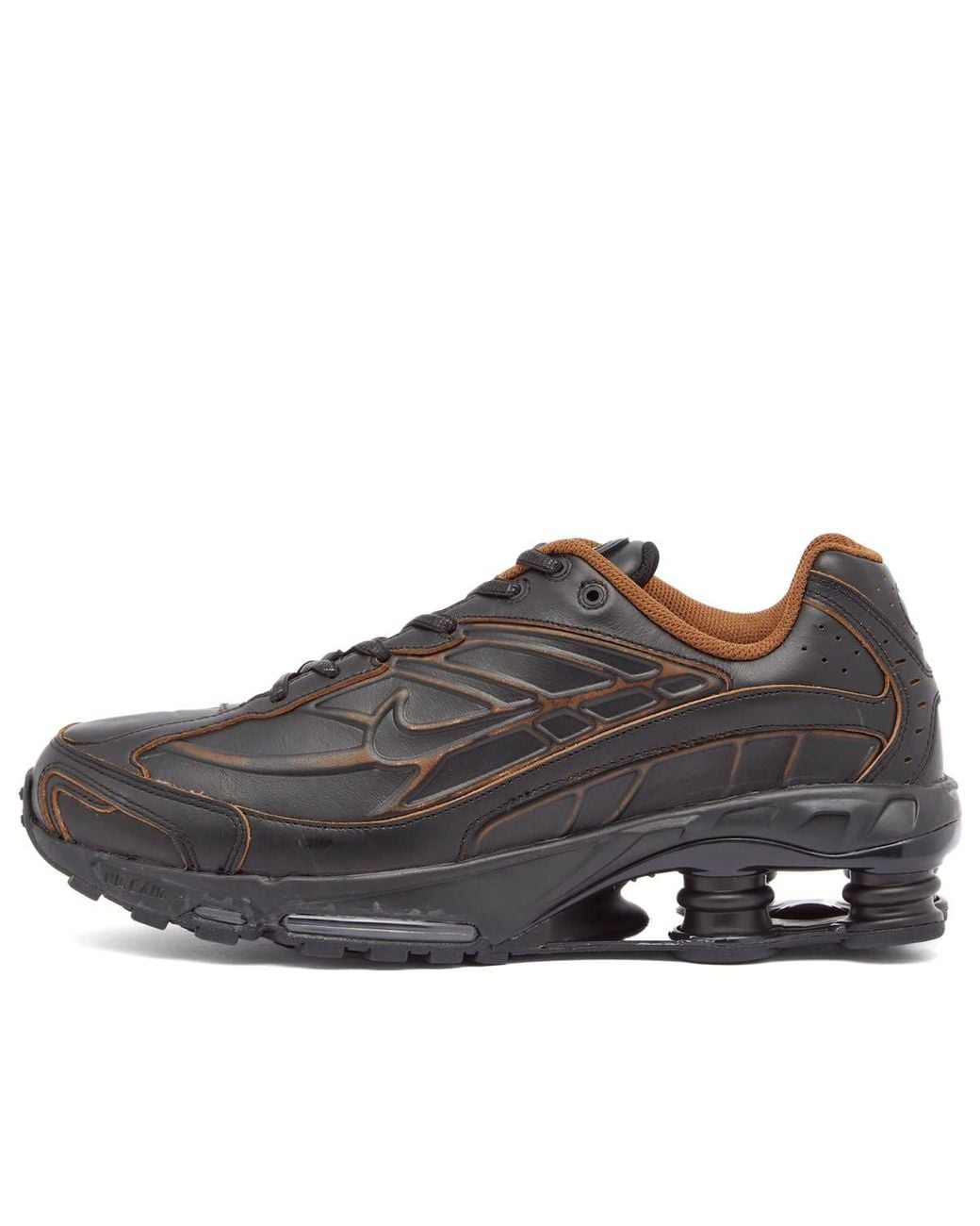 brown nike shox for men