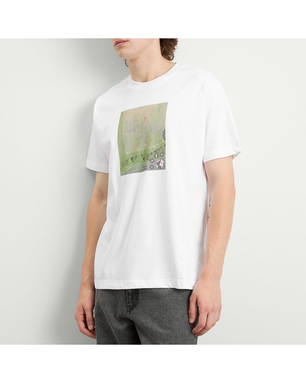 Dime White Gps T-Shirt for men