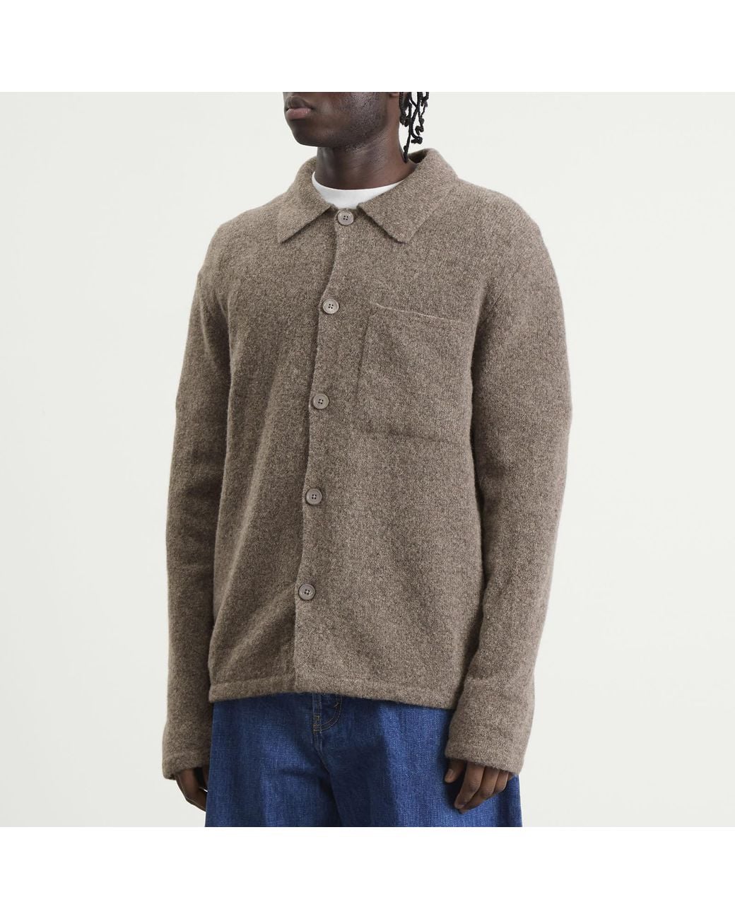 NN07 Brown Jonas Polo Cardigan for men