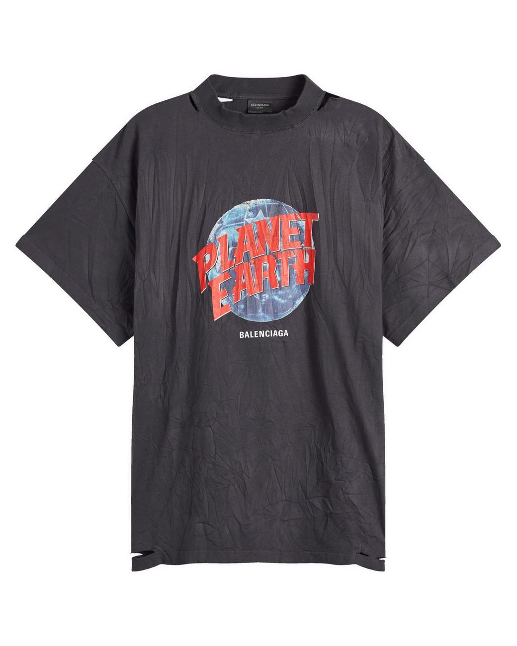 Balenciaga Planet Earth Oversized T-Shirt in Black for Men