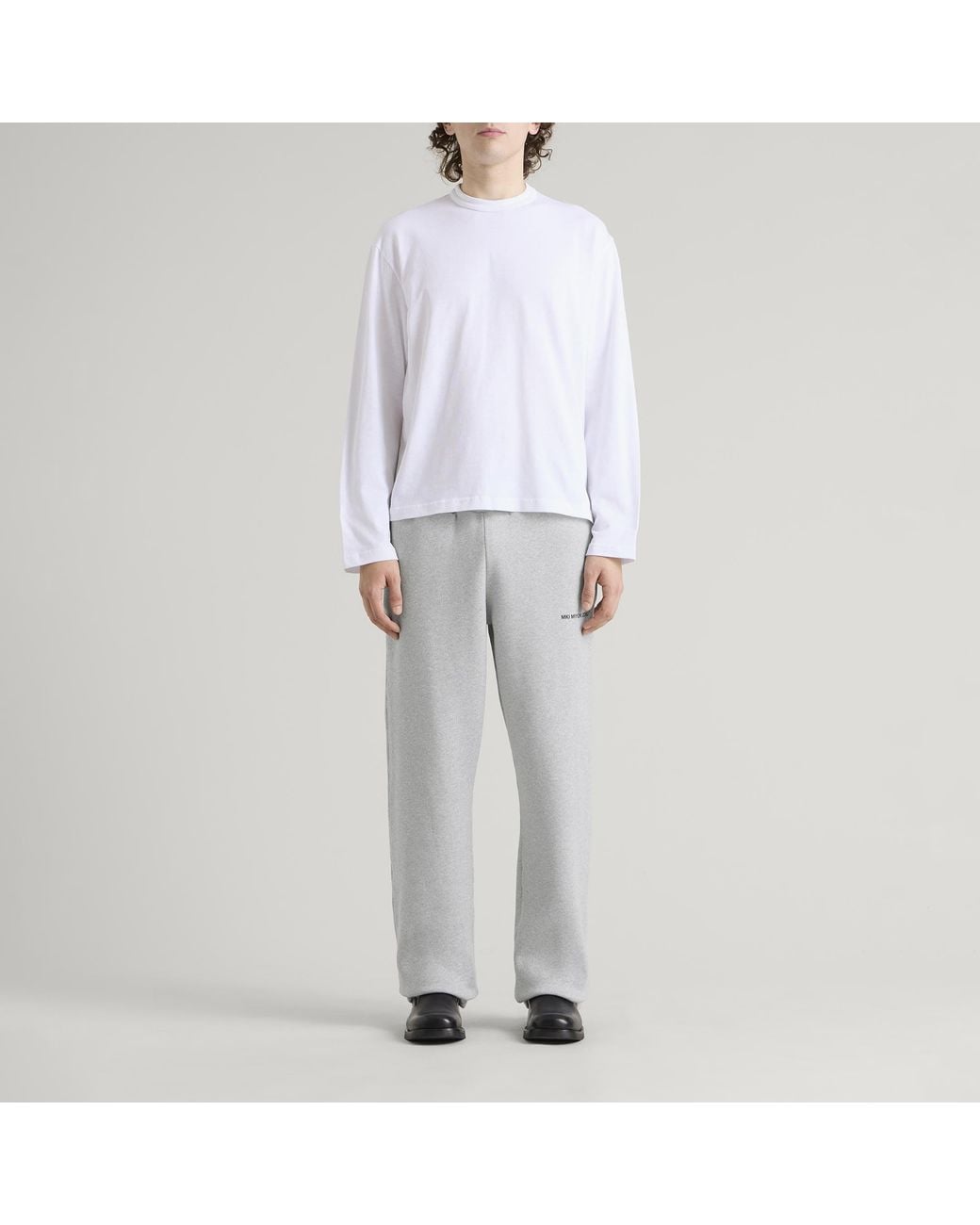 MKI Miyuki-Zoku Gray Uniform Wide Leg Joggers for men