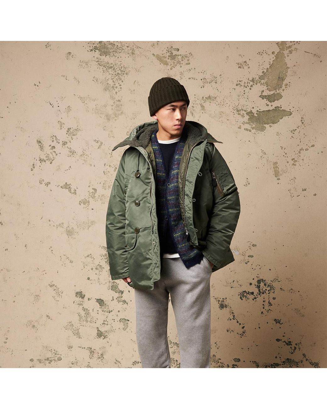 Beams Plus Mil Type N-3B Down Jacket in Green for Men | Lyst