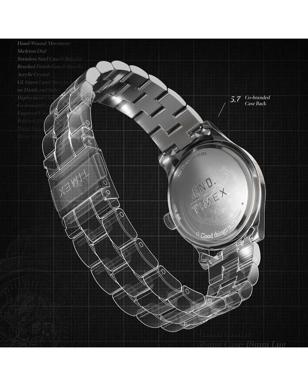 Timex End. X 'Skeleton' in Metallic | Lyst UK