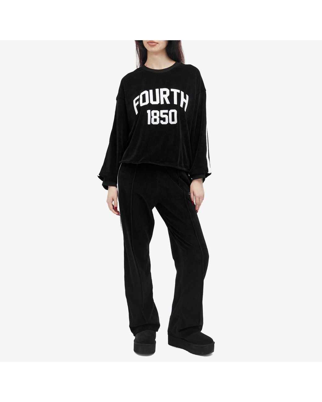 4th & Reckless Black Cadie Velour Sweatshirt