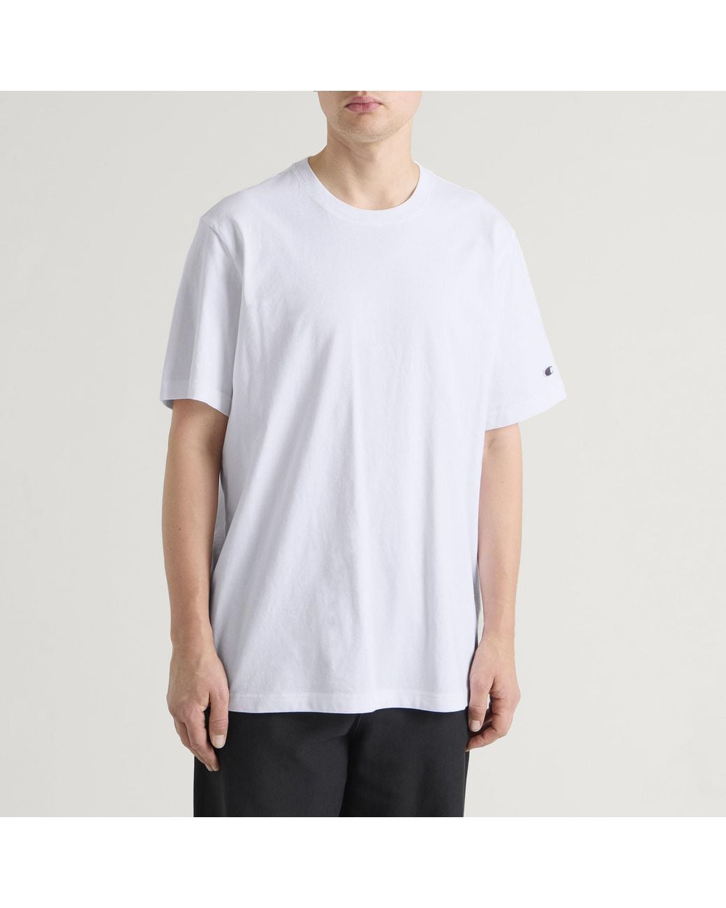 Champion White Reverse Weave Relaxed T-Shirt for men