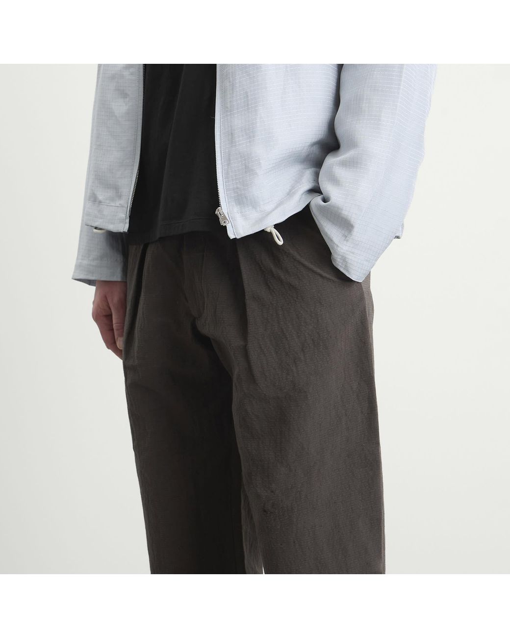 RANRA Gray Fold Tailored Pants for men