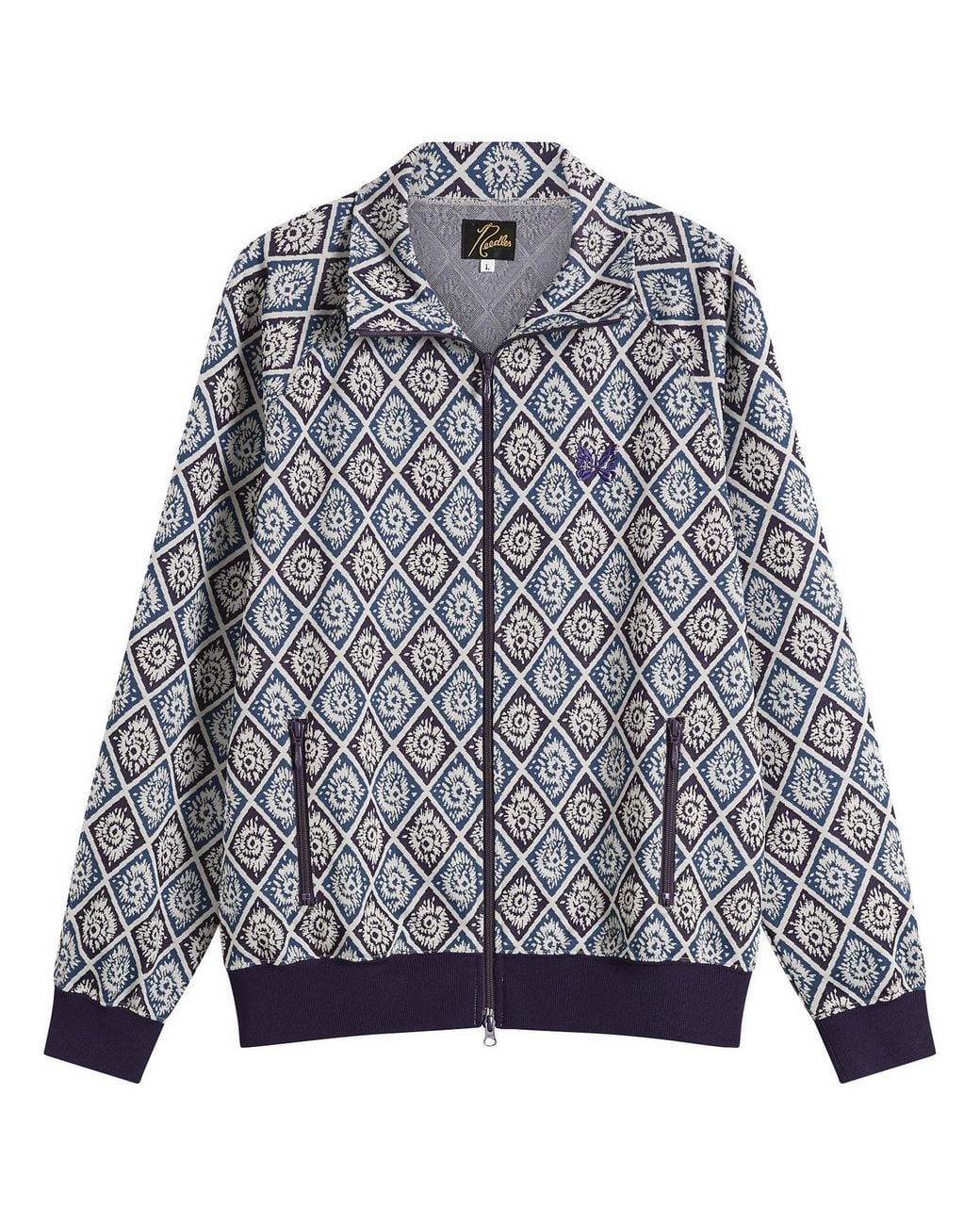Needles Poly Jacquard Track Jacket in Blue for Men | Lyst