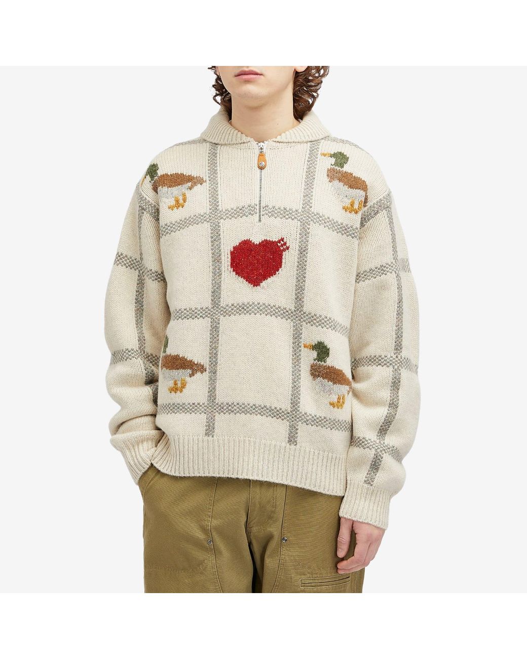 トップス HUMAN MADE Animal Half-Zip Knit Sweater HUMAN MADE ANIMAL HALF-ZIP KNIT SWEATER – HUMAN MADE Inc.