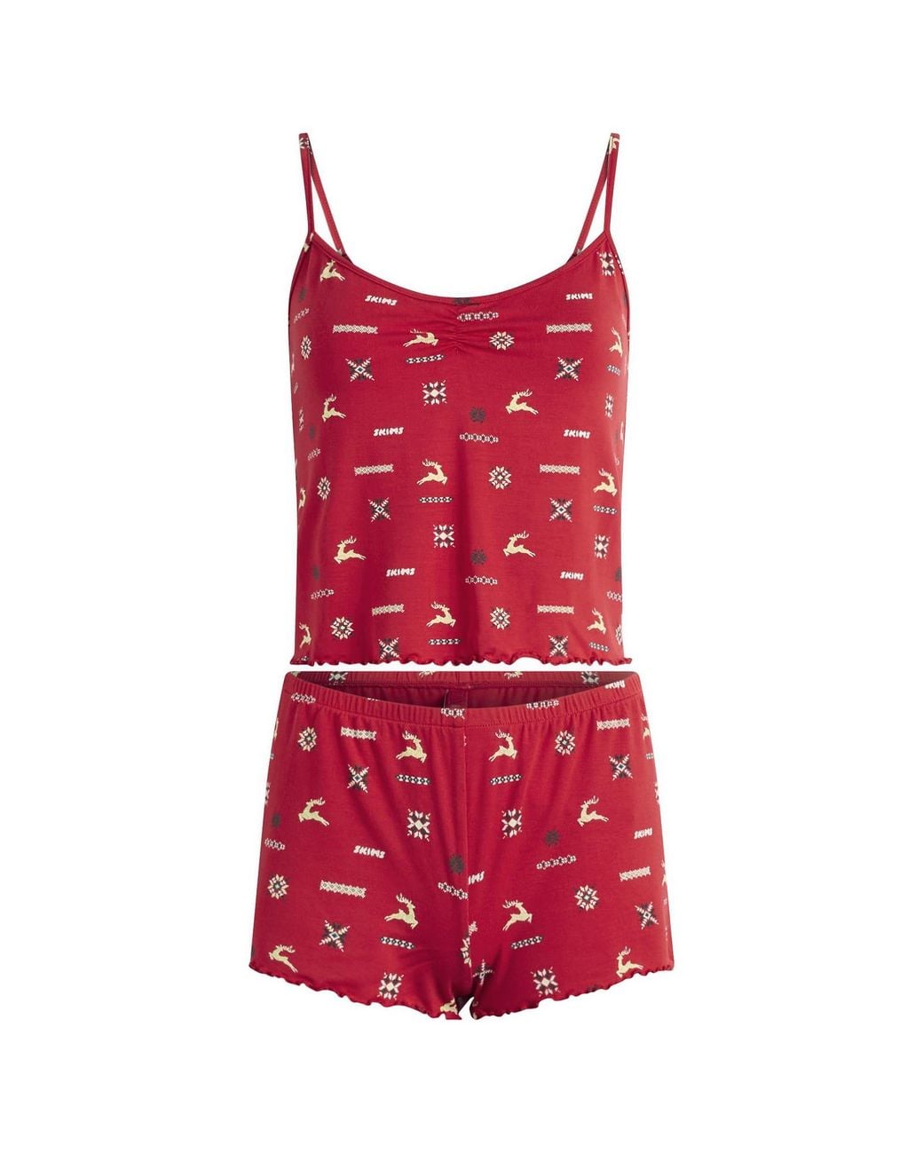 Skims Red Sleep Cami Set