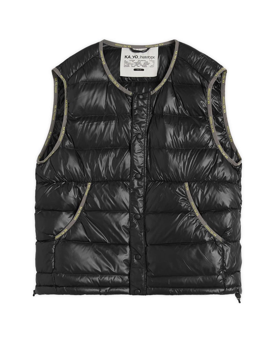 KA_YO_Prototype Black Lightweight Down Vest for men