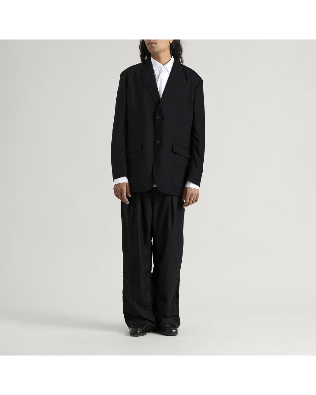 Comme des Garçons Black Wool Gabardine Trousers for men