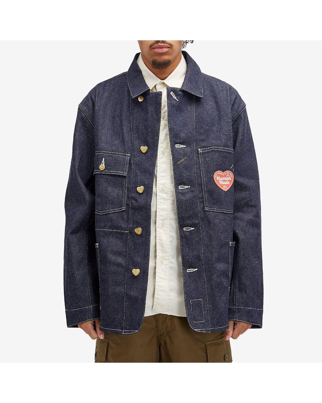 Human Made Denim Coverall Jacket in Blue for Men | Lyst UK