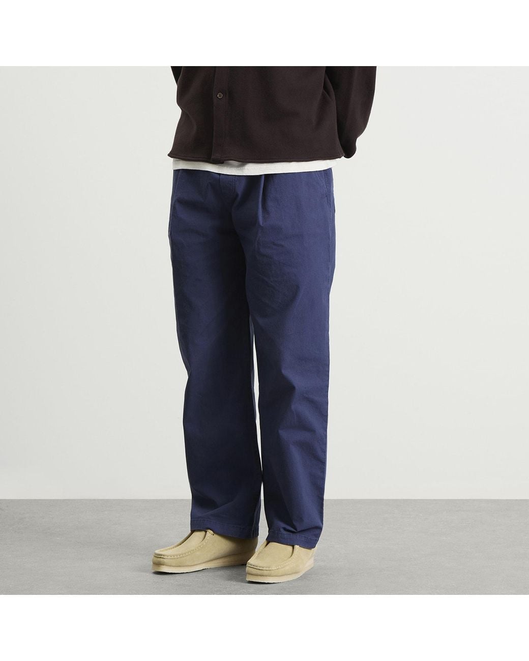 Folk Blue Drawcord Loose Trouser for men