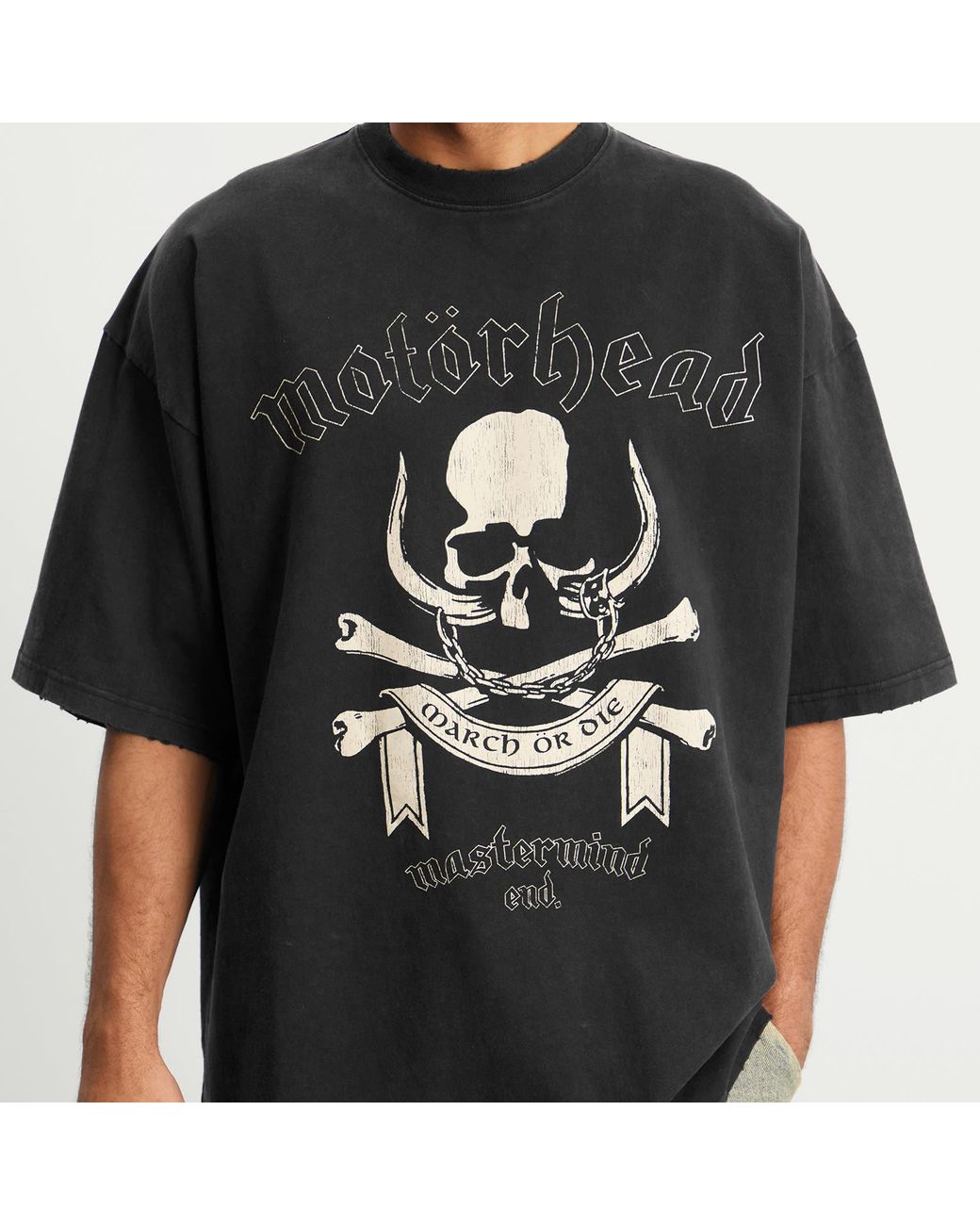END. X Mastermind World X Motorhead March Or Die T-Shirt in Black