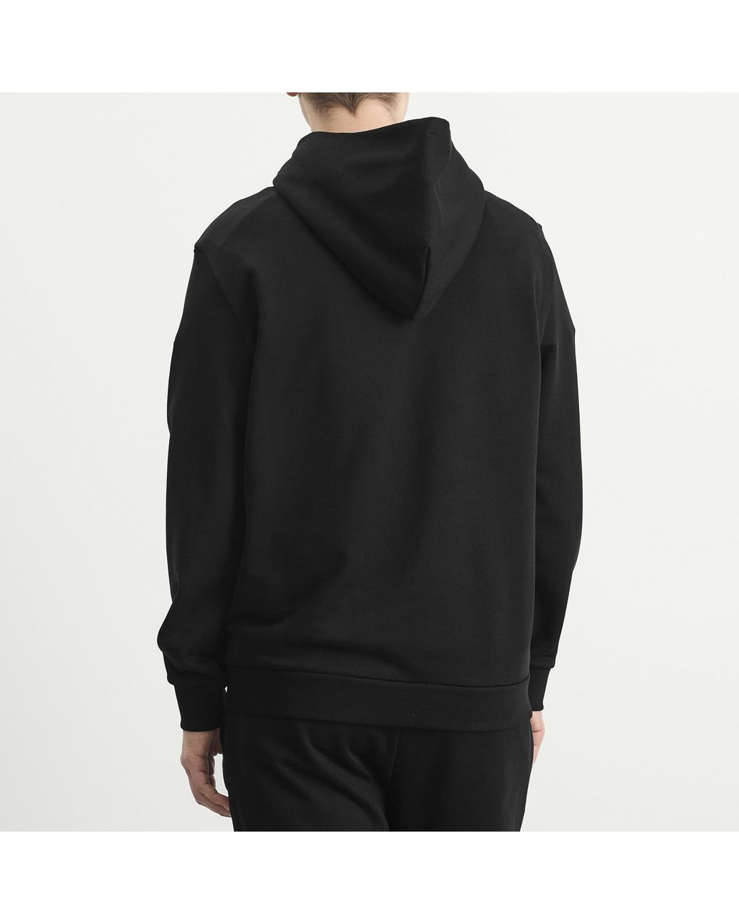 Moncler Black Stripe Logo Zip Up Hoodie for men