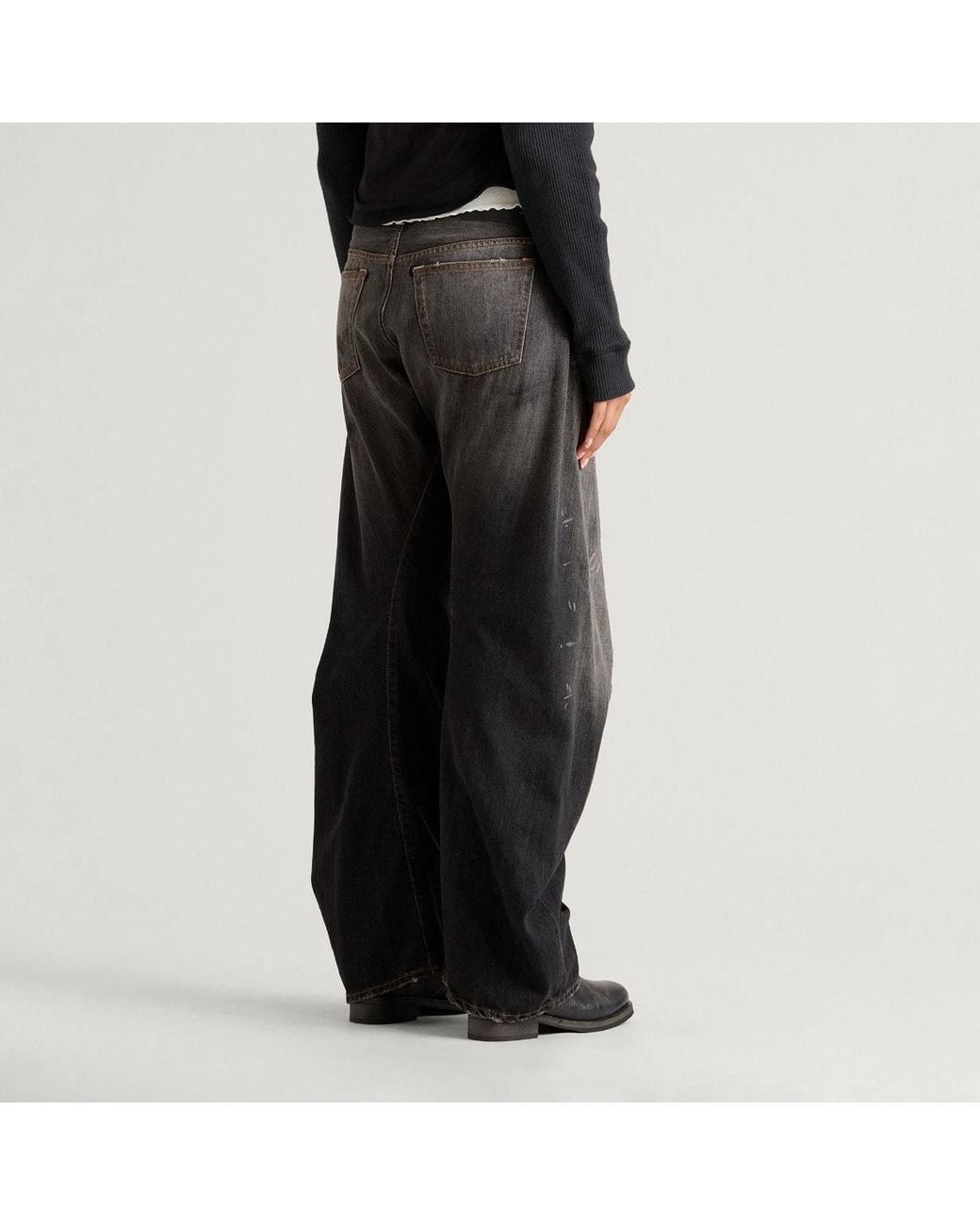 Acne Gray Trafalgar Twisted Baggy Jeans